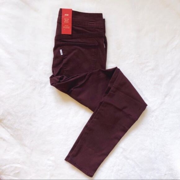 Levi's On The Move Skinny Maroon 27x28 Jeans - Picture 3 of 7